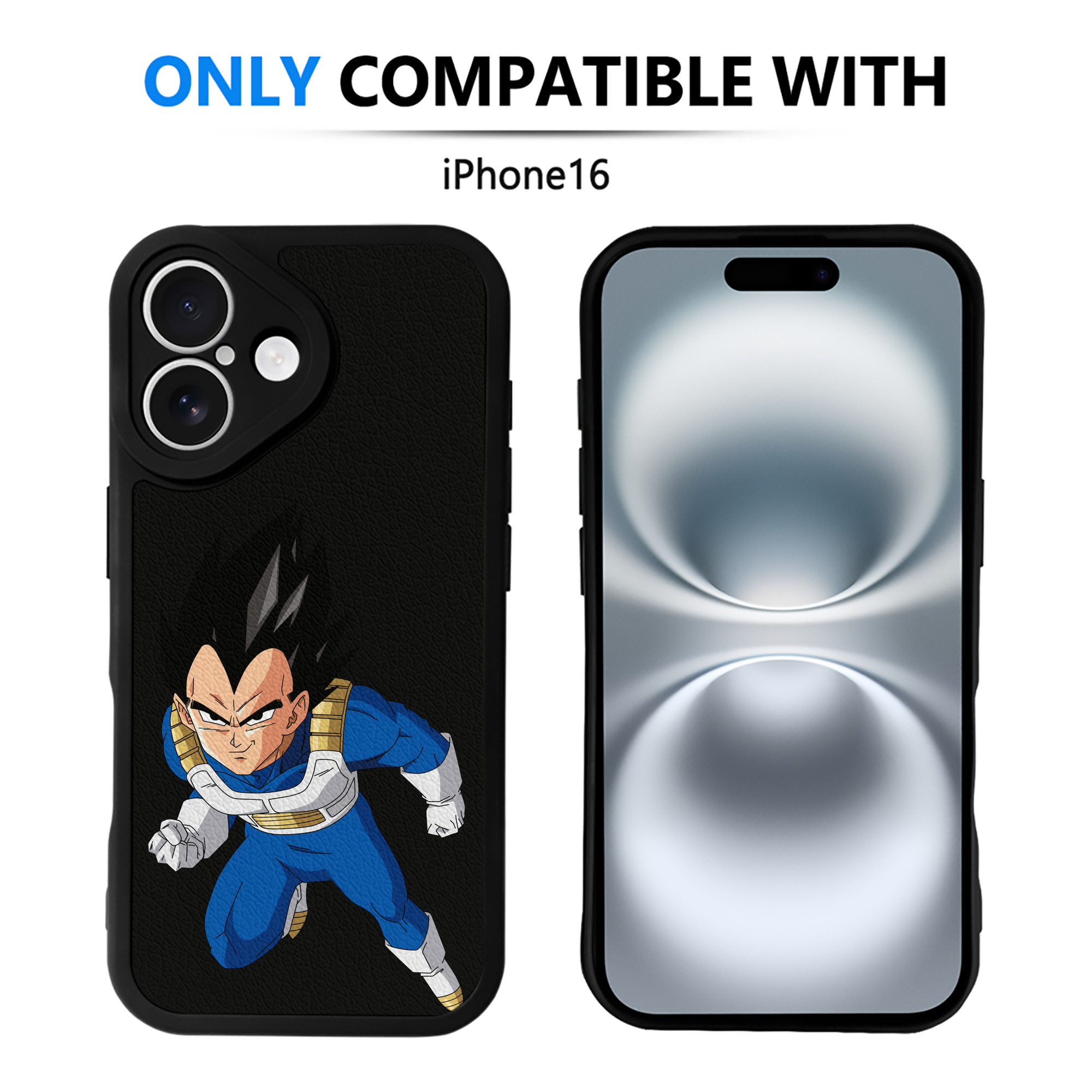 （画像用） ドラゴンボール ベジータ四世（Bejīta Yonsei）DRAGON BALL Vegeta IV 【iPhone 16シリーズ対応】シリコンスマホケース（レザー調） 材質：シリコン